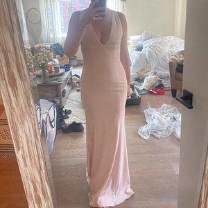 AMSALE Blush Bridesmaid Dress